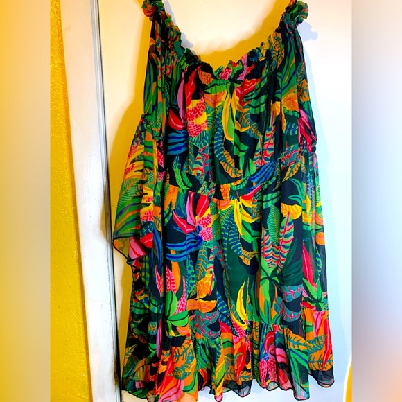 Truth floral off-shoulder elastic Dress XL - Picture 1 of 7